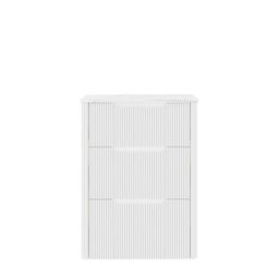 Royal Bathrooms Avenza 600mm Matt White Floor Standing Vanity Unit 3 Drawer With Carrara White Undrilled Worktop & No Basin - thumbnail 7