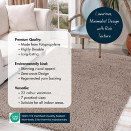 Desire Rugs Plain Living Room Shaggy Area Rugs L.beige Round 120X120 Cm - thumbnail 3