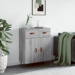 Berkfield Modern Sideboard Grey Sonoma 69.5X34X90 Cm Engineered Wood - thumbnail 2