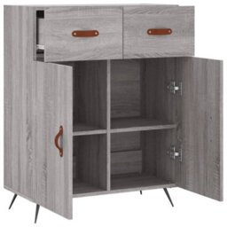 Berkfield Modern Sideboard Grey Sonoma 69.5X34X90 Cm Engineered Wood - thumbnail 5