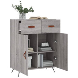 Berkfield Modern Sideboard Grey Sonoma 69.5X34X90 Cm Engineered Wood - thumbnail 4