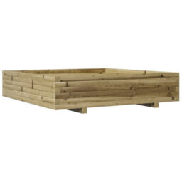 Berkfield Rustic Garden Planter 110X110X26.5 Cm Impregnated Wood Pine