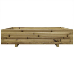 Berkfield Rustic Garden Planter 110X110X26.5 Cm Impregnated Wood Pine - thumbnail 5