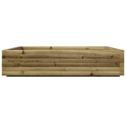 Berkfield Rustic Garden Planter 110X110X26.5 Cm Impregnated Wood Pine - thumbnail 6