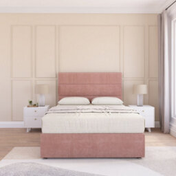Sloomy Texas Pink Plush 4Ft Memory Foam Bed Set With 2 Drawers, Mattress & Headboard- Small Double - thumbnail 3