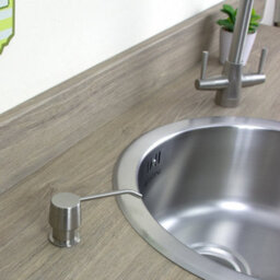 Astini Brushed Steel 270Ml Integrated Kitchen Sink Soap Dispenser - thumbnail 3