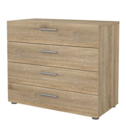 Wyld Haus Daejeon Natural Oak Effect Wood Chest 4 Drawers - thumbnail 5