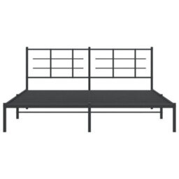 Berkfield Metal Bed Frame Without Mattress With Headboard Black 183X213Cm - thumbnail 5