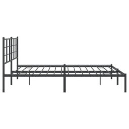 Berkfield Metal Bed Frame Without Mattress With Headboard Black 183X213Cm - thumbnail 6