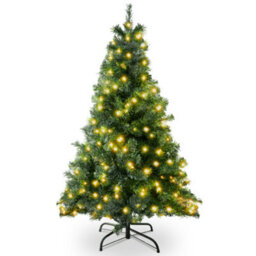 Pelle & Sol 4/5/6/7Ft Pre Lit Artificial Xmas Tree 400/760/1142/1560 Alaskan Pine Tip 200/300/400/600 Led 8 Light Mode With Timer