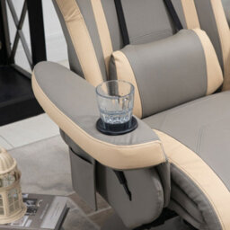 Homcom Manual Recliner Armchair Pu Leather Lounge Chair With Adjustable Leg Rest, 135 Degree Reclining Function - thumbnail 7