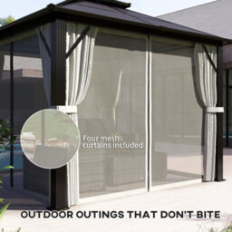 Outsunny 3X3(M) Polycarbonate Hardtop Gazebo With Aluminium Frame, Beige - thumbnail 7
