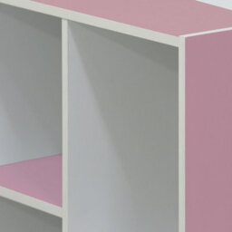 Walplus Furinno 5-Tier Reversible Color Open Shelf Bookcase , White/pink 11055Wh/pi - thumbnail 5