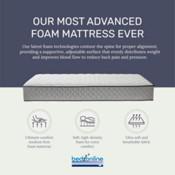 Bedz Online Bedzonline Air Feel Orthopedic Mattress, Memory Foam & Spring Hybrid, 5Ft King Size (150X200 Cm) - thumbnail 3