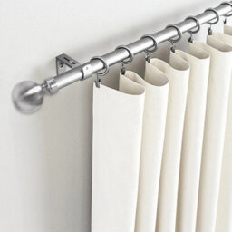 Bedlooms Metal Curtain Pole 28mm- Plain Ball Finials With Extendable Strong & Durable Rod Chrome 160-300 Cm,63''-118'' - thumbnail 3