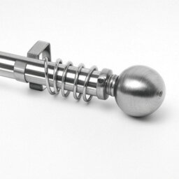 Bedlooms Metal Curtain Pole 28mm- Plain Ball Finials With Extendable Strong & Durable Rod Chrome 160-300 Cm,63''-118'' - thumbnail 1