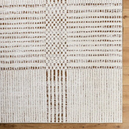 Livabliss Galey Alix Architect-Modern Ivory Brown Graphic High Pile Living Dining Bedroom Rug 160 X 213 Cm Easy Care, Non Shedding - thumbnail 7
