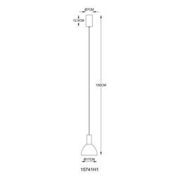 Luminosa Lighting Luminosa Labora Dome Pendant Ceiling Light Matt Black Smoke Glass Shade Led 3000K - thumbnail 6