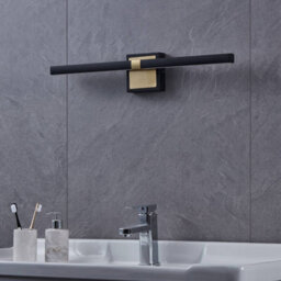 Eglo Peguera Led Black/brass Steel Bathroom Mirror Light - thumbnail 2