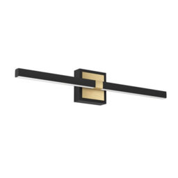 Eglo Peguera Led Black/brass Steel Bathroom Mirror Light - thumbnail 4