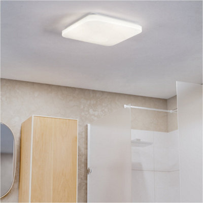 Loops Sleek Modern White Led Ceiling Light For Indoor Home Use - Perfect For Bathrooms - image 1