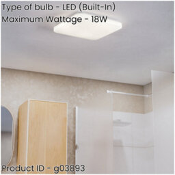Loops Sleek Modern White Led Ceiling Light For Indoor Home Use - Perfect For Bathrooms - thumbnail 2
