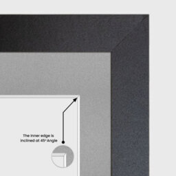 AK Frames 50X20Cm Black Sleek Multi Photo Frame With Silver Mount - Holds 4 Apertures (4X) 6X4 Photos - thumbnail 7