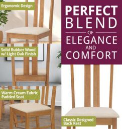 Hallowood Furniture Aston Butterfly Extending Table With 4 Chairs (Light Oak Colour) - thumbnail 5