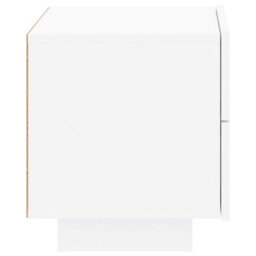 Vidaxl Bedside Cabinet With Led Lights White 70X36X40.5 Cm - thumbnail 8