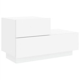 Vidaxl Bedside Cabinet With Led Lights White 70X36X40.5 Cm - thumbnail 5