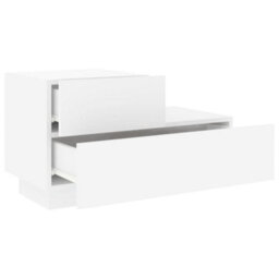 Vidaxl Bedside Cabinet With Led Lights White 70X36X40.5 Cm - thumbnail 6