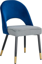 Hygrad Built to Survive Set Of 2 Dining Chairs Velvet Padded Seat Metal Legs Kitchen Chair Home Office Set - thumbnail 2