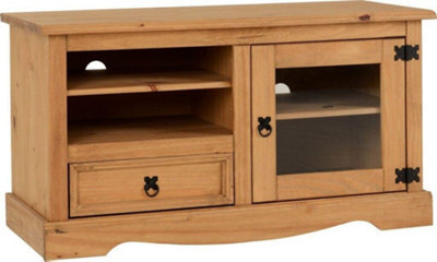 Seconique Corona Tv Entertainment Unit In Distressed Waxed Pine Finish - image 1