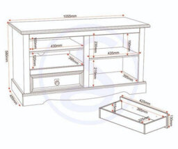Seconique Corona Tv Entertainment Unit In Distressed Waxed Pine Finish - thumbnail 4