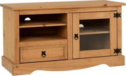 Seconique Corona Tv Entertainment Unit In Distressed Waxed Pine Finish - thumbnail 1