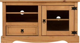 Seconique Corona Tv Entertainment Unit In Distressed Waxed Pine Finish - thumbnail 3