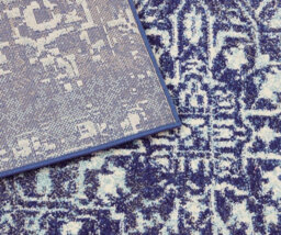 Navy Traditional Easy To Clean Floral Rug For Dining Room-160Cm X 230Cm - thumbnail 4