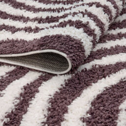 The Rugs Moodi Shaggy Purple Velvetine Rug Runner Scandinavian Thick High Pile For Living Rooms, Bedrooms, Hallways, Kitchens - thumbnail 4