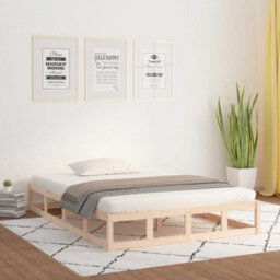 Berkfield Bed Frame 140X190 Cm Solid Wood - thumbnail 1