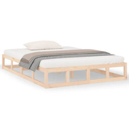 Berkfield Bed Frame 140X190 Cm Solid Wood - thumbnail 2