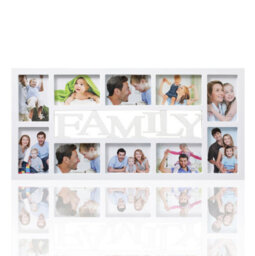 Arpan Family Multi Aperture Photo Picture Frame - Holds 10 X 6''x4'' Photos (White Family) - thumbnail 1