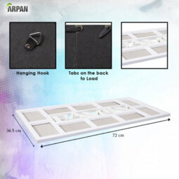 Arpan Family Multi Aperture Photo Picture Frame - Holds 10 X 6''x4'' Photos (White Family) - thumbnail 4