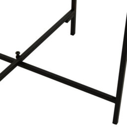 Orsina Natural Sleek Side Table With Cross Legs, Hand Woven Square Webbed Table, Rattan Top Wooden Lounge Table - thumbnail 5