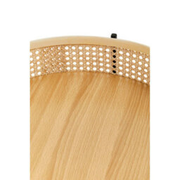 Orsina Natural Sleek Side Table With Cross Legs, Hand Woven Square Webbed Table, Rattan Top Wooden Lounge Table - thumbnail 4