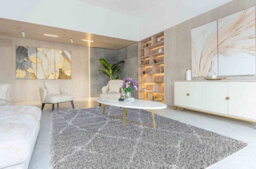 Moroccan Berber Shaggy Rugs Living Room Scandi Grey 200X290 Cm - thumbnail 1