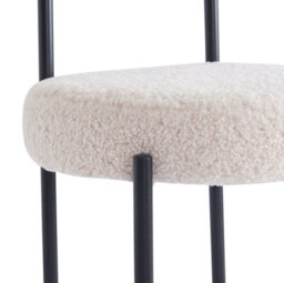 Nordlys Set Of 2 Metal And White Bouclé Dining Chairs Modern Design Style Dining Room - thumbnail 5