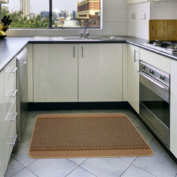 The Rugs Washable Designer Rugs & Mats Lined Bordered Design In Beige   116B - thumbnail 6