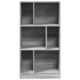 Berkfield Bookcase Grey Sonoma 57X28.5X107.5 Cm Engineered Wood - thumbnail 4
