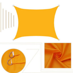 Yellow 2X3M Rectangular Shade Sail Uv Resistant - thumbnail 2