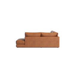 Valencia Serena Leather L Shape With Right Chaise Sectional Sofa Cognac Nappa 11000 Top Grain Leather Kiln Dried Wood - thumbnail 9